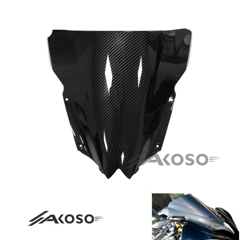 AKOSO 2008-2015 Yamaha R6 Carbon Fiber Windscreen Wind Fairings Kit