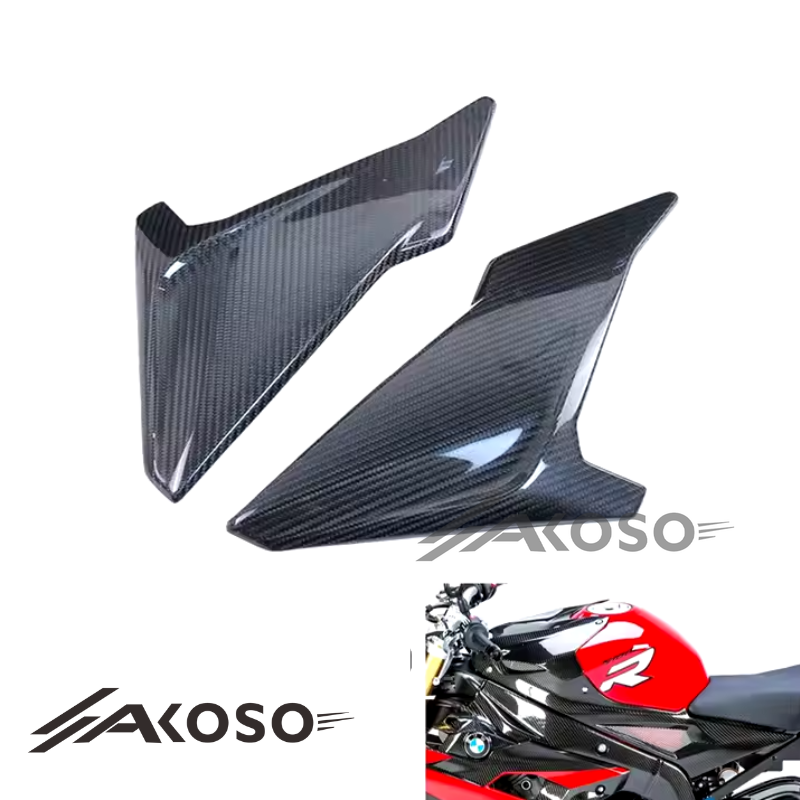 AKOSO 2014-2020 BMW S1000R Carbon Fiber Motorcycle Fuel Tank Side Panels Fairings