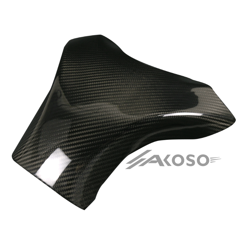 AKOSO 2019-2024 Kawasaki Ninja ZX-6R Carbon Fiber Motorcycle Gas Fuel Tank Cover