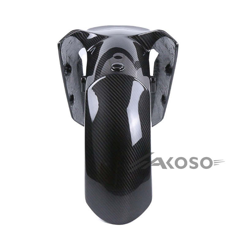 AKOSO 2017-2024 Yamaha XMAX 300 Carbon Fiber Front Fender Mud Guard Wheel Cover Hugger Mudguard