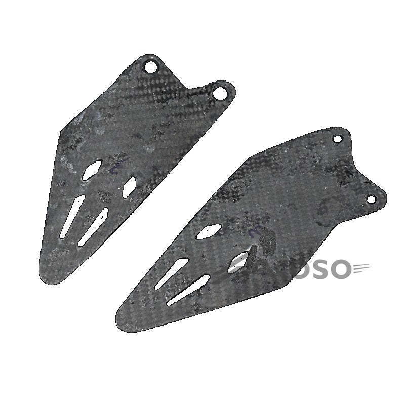 AKOSO 2019-2024 Kawasaki Ninja ZX-6R Carbon Fiber Motorcycle Rearset Footrest Heel Guards