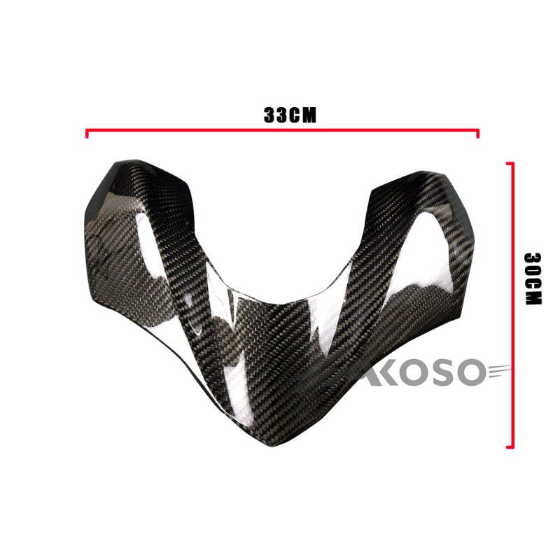 AKOSO 2017-2019 Kawasaki Z900 Carbon Fiber Motorcycle Front Headlight Beak Nose Extension Cover