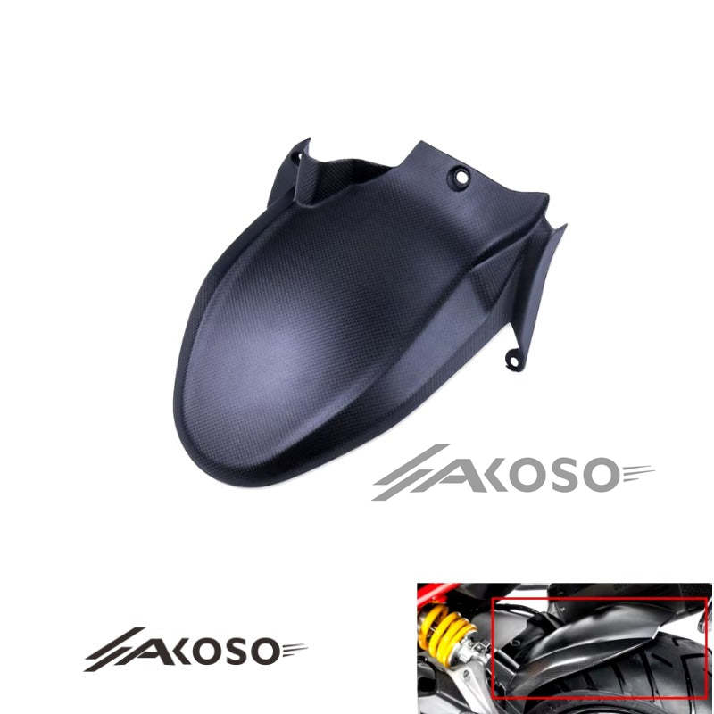 AKOSO 2021+ Ducati Multistrada V4 V4S Carbon Fiber Rear Fender Motorcycle Accessories