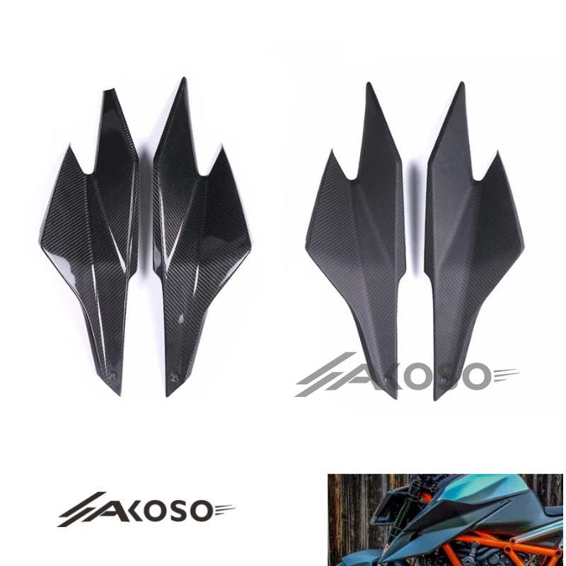 AKOSO 2020+ KTM 1290 Super Duke R Carbon Fiber Front Fuel Tank Side Panel Fairing Motorcycle