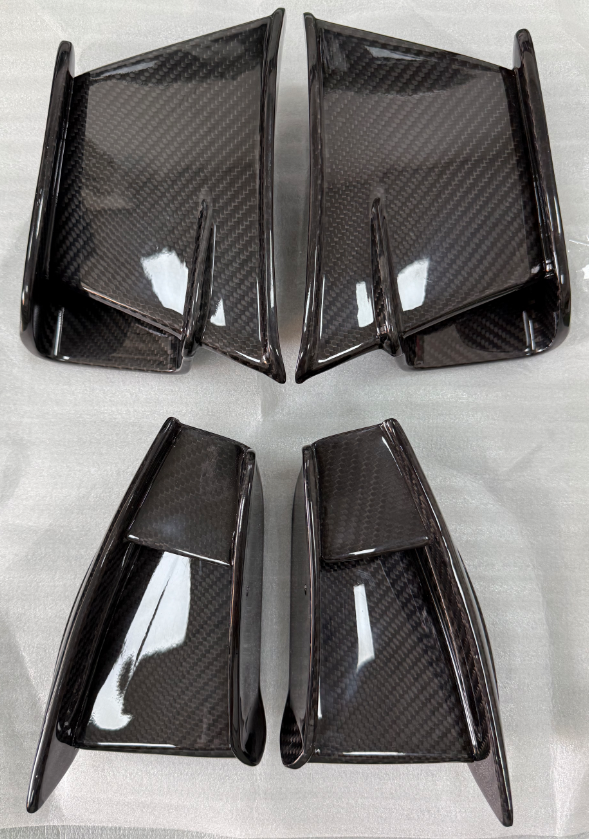 AKOSO 2024+ Kawasaki Ninja ZX-6R 636 Carbon Fiber Winglets Aerodynamic Fairing