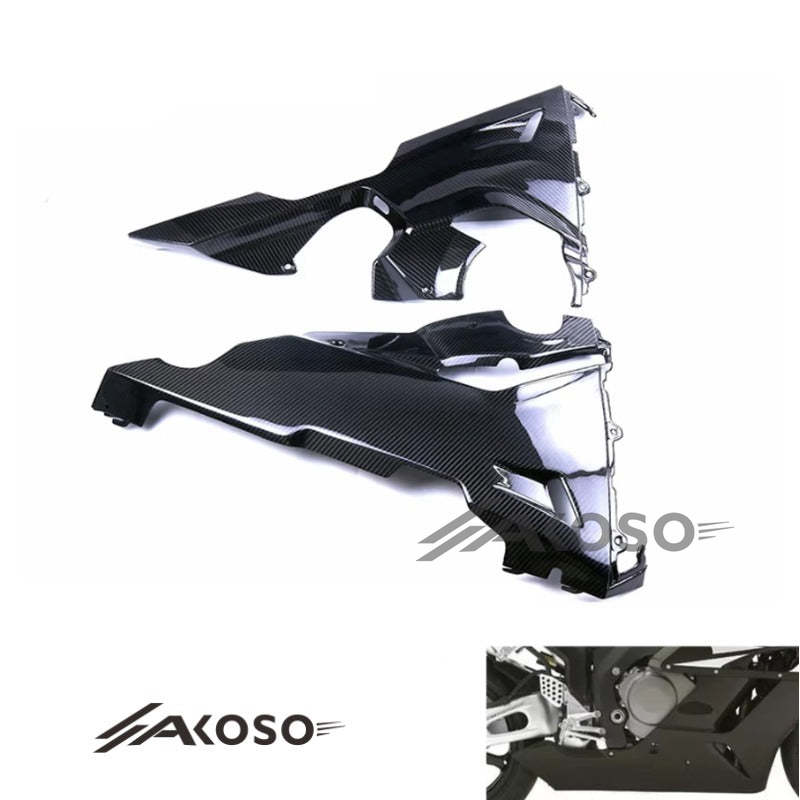 AKOSO 2017-2024 Honda CBR1000RR Carbon Fiber Motorcycle Belly Pan Lower Side Fairings