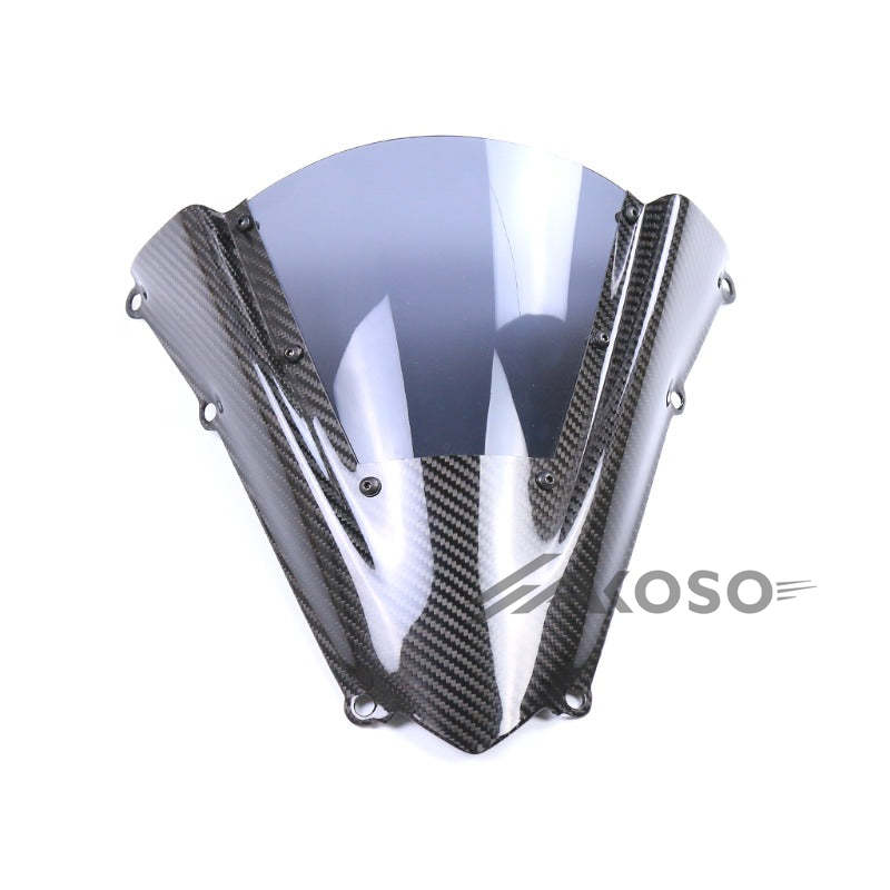 AKOSO 2015-2024 Kawasaki Ninja H2 H2R Carbon Fiber Motorcycle Front Wind Deflectors Windshield Windscreen