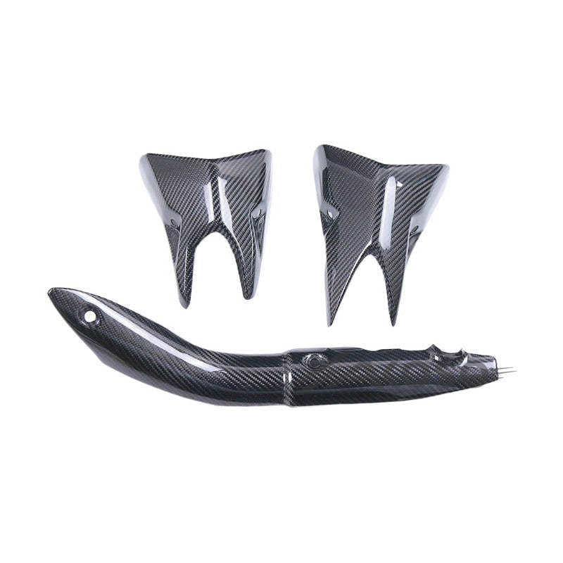 AKOSO 2014+ Kawasaki Z1000 Carbon Fiber Motorcycle Exhaust Pipe Heat Shield Cover Guard Fairing