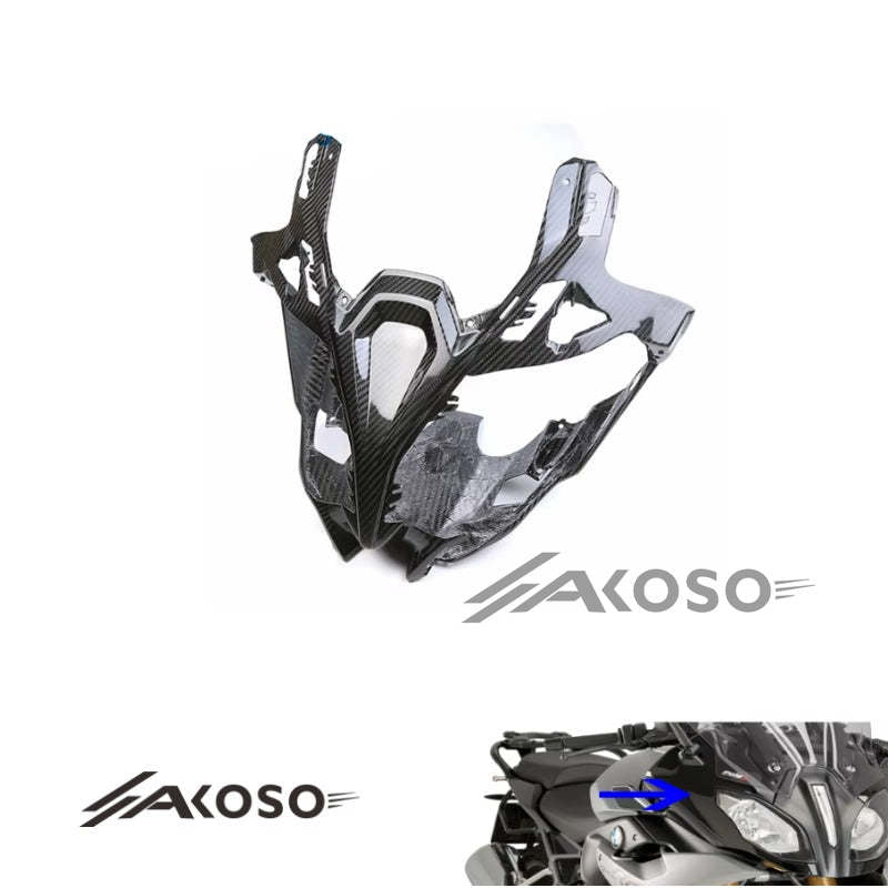 AKOSO 2021-2023 BMW R1250RS R 1250 RS Carbon Fiber Motorcycle Front Headlight Fairing Cover