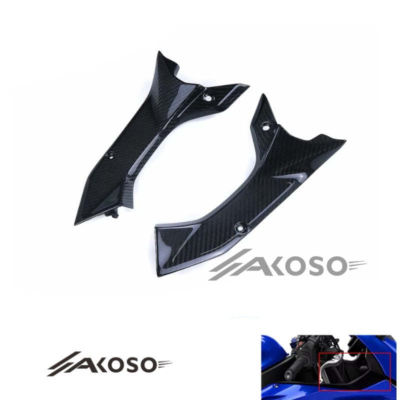 AKOSO 2017-2024 Yamaha R6 Carbon Fiber Dash Panel Side Covers Fairing