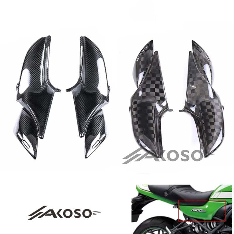 AKOSO 2018-2024 Kawasaki Z900RS Carbon Fiber Fuel Tank Side Panels Cover Protector Motorcycle