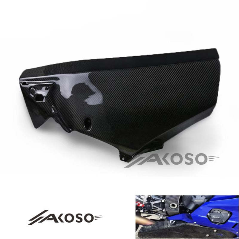 AKOSO 2017-2024 Yamaha R6 Carbon Fiber Belly Pan Lower Under Tray Fairing Accessories