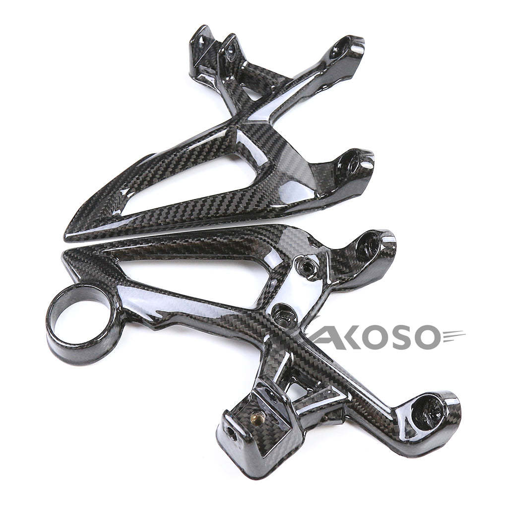 AKOSO 2021-2024 BMW S1000R Carbon Fiber Motorcycle Rear Rearset Adjustable Foot Pegs Heel Guards