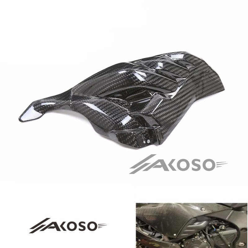 AKOSO 2020-2024 Yamaha R1 R1M Carbon Fiber ECU Engine Cover Panel Fairings