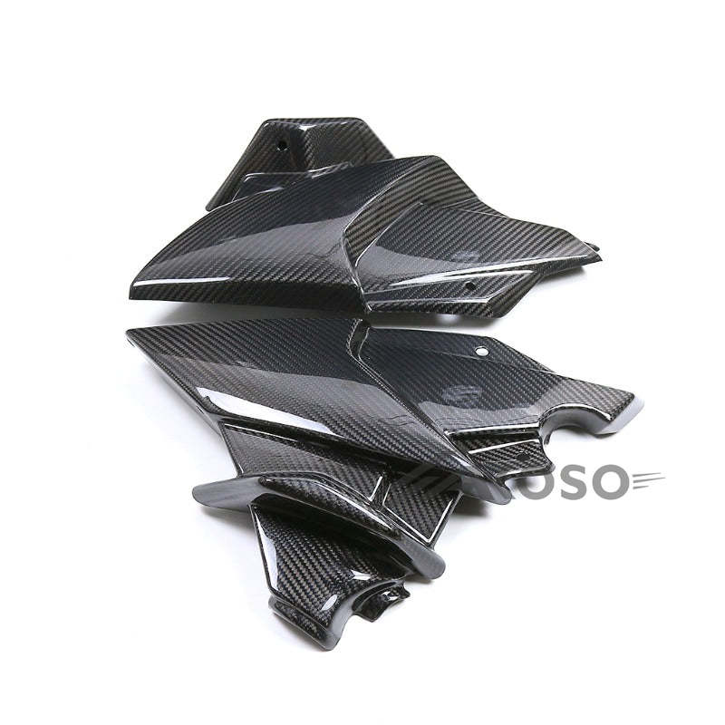 AKOSO 2021-2024 Yamaha MT09 FZ09 Carbon Fiber Lower Engine Spoiler Guards Under Tray Fairing Belly Pan