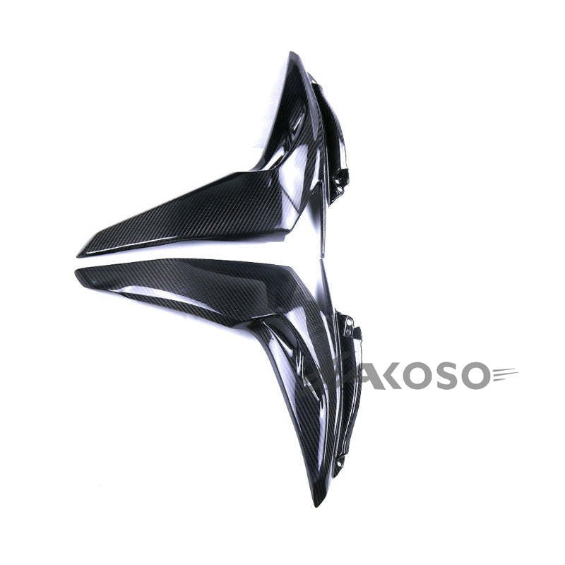 AKOSO 2014+ Kawasaki Z1000 Carbon Fiber Motorcycle Front Spoiler Side Panels Fairing Kits