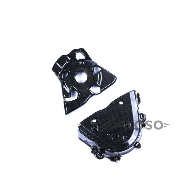 AKOSO 2014-2019 Kawasaki Z1000 Carbon Fiber Motorcycle Sprocket Cover with Side Cover Kits