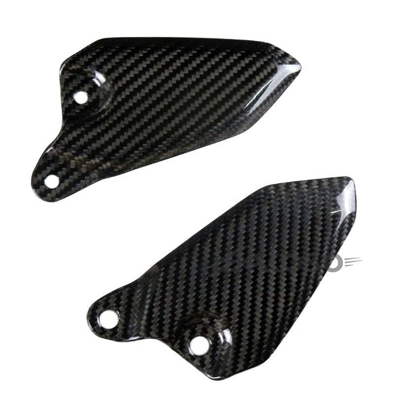 AKOSO 2018-2024 Kawasaki Z900RS Carbon Fiber Motorcycle Rear Footrest Wing Protector Rearset Heel Plate Guards