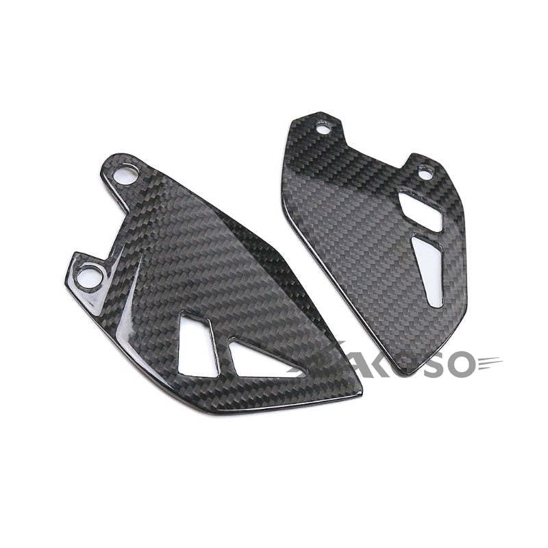 AKOSO 2021-2024 Kawasaki Z H2 Carbon Fiber Motorcycle Rear Footrest Wing Plate Rearset Protector Heel Guards