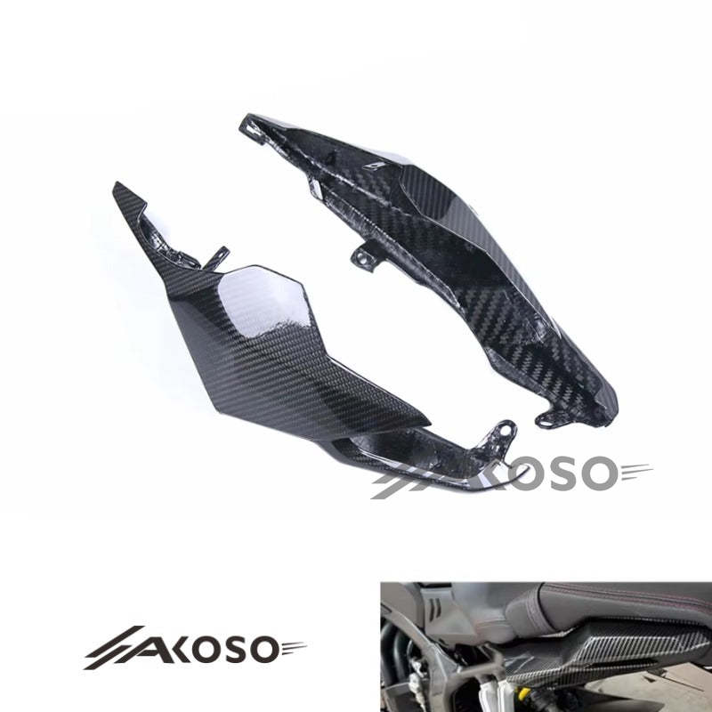 AKOSO 2019+ Honda CB650R CBR650R Carbon Fiber Rear Tail Passenger Seat Side Panels Fairing Cowl