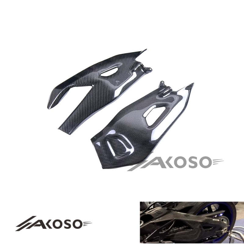 AKOSO 2015-2019 Yamaha YZF-R1 R1M Carbon Fiber Motorcycle Swingarm Chain Protector Swing Arm Cover