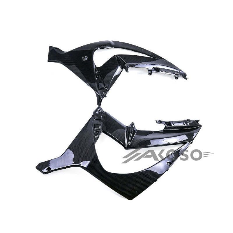 AKOSO 2016-2020 Kawasaki Ninja ZX10R ZX-10R Carbon Fiber Motorcycle Front Upper Side Panels Fairing