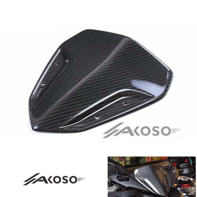 AKOSO 2016+ Yamaha NVX155 AEROX155 Carbon Fiber Front Windscreen Windshield Wind Deflector