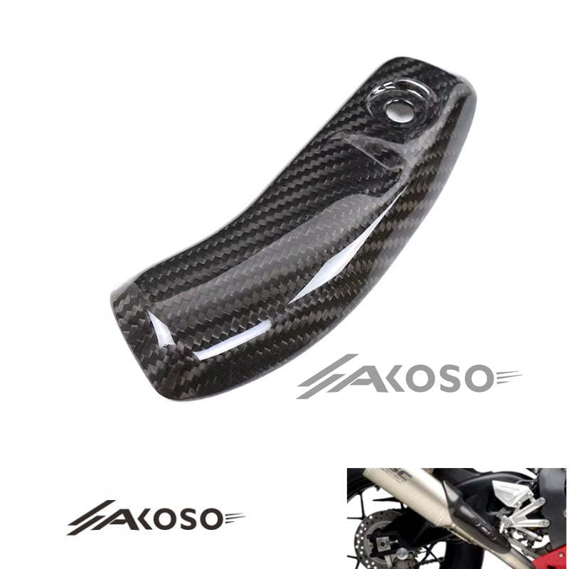 AKOSO 2021-2024 Honda CBR1000RR-R Carbon Fiber Motorcycle Exhaust Pipe Cover Muffler Heat Shield Guard