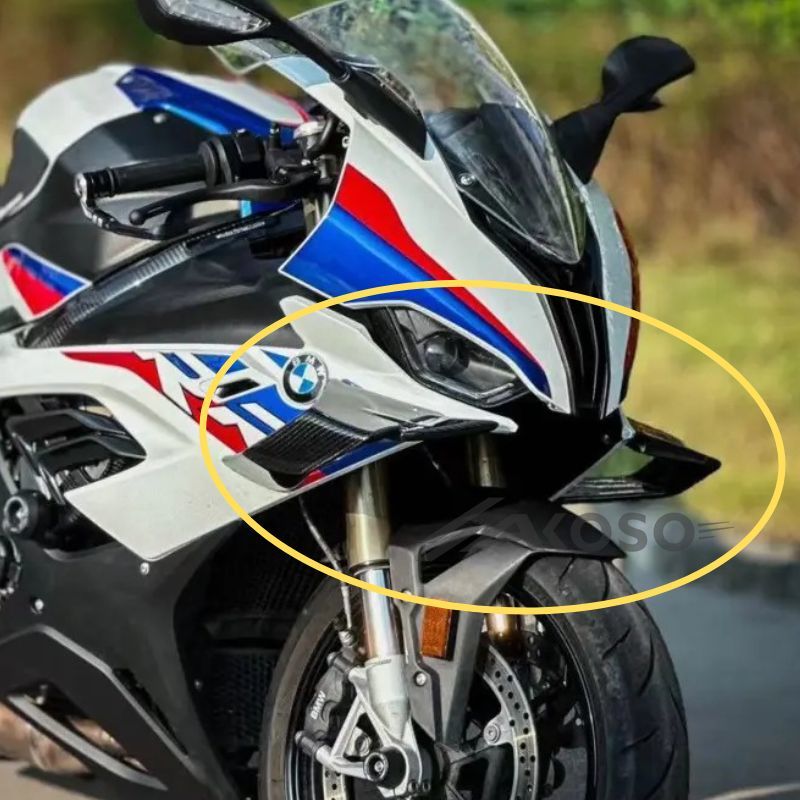 AKOSO 2023 2024 BMW S1000RR Carbon Fiber Winglets Side Panels Fixed Wings Fairing Motorcycle