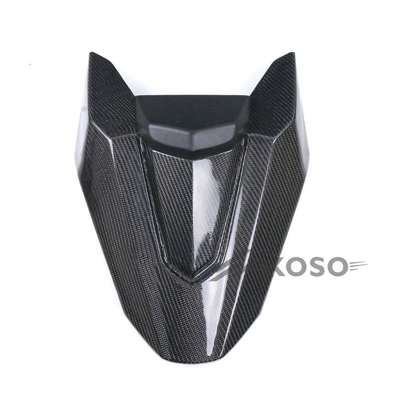 AKOSO 2014-2018 Honda CB650F CBR650F / 2019+ CB650R CBR650R Carbon Fiber Motorcycle Rear Tail Pillion Seat Cover Cowl Seat