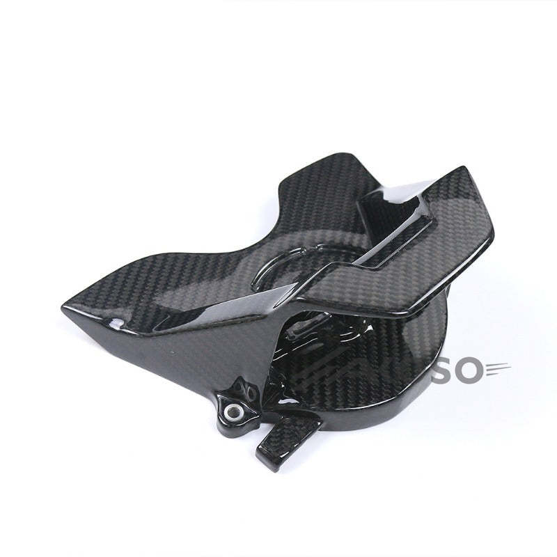 AKOSO 2014-2018 Honda CB650F CBR650F / 2019+ CB650R CBR650R Carbon Fiber Sprocket Cover Motorcycle Chain Guard Protector