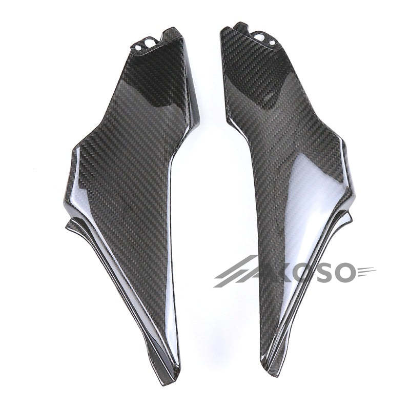 AKOSO 2017-2019 Kawasaki Z900 Carbon Fiber Motorcycle Seat Side Frame Cover Fairing Cowl Side Panel