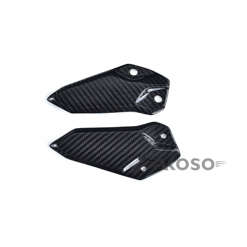 AKOSO 2020-2024 Kawasaki Ninja ZX-25R Carbon Fiber Motorcycle Heel Guard Rearset Plate Foot Peg Protector