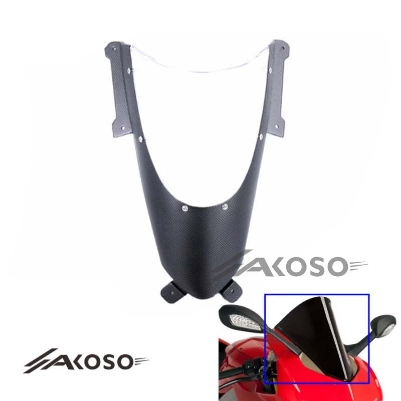 AKOSO 2018+ Ducati Panigale V4 V4S V4R Carbon Fiber Windshield Windscreen