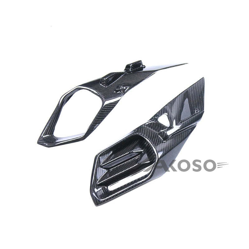 AKOSO 2015-2024 Kawasaki Ninja H2 H2R Carbon Fiber Motorcycle Front Hood Air Intake Cover Protection Fairing