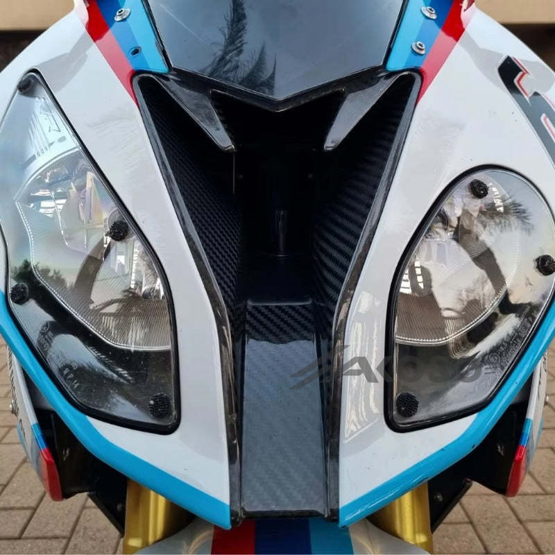 AKOSO 2015-2018 BMW S1000RR Carbon Fiber Motorcycle Upper Center Nose Air Intake Ram Fairing