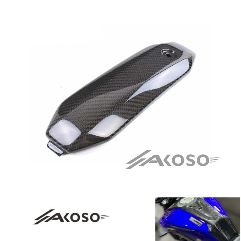 AKOSO 2014-2017 Yamaha MT07 MT-07 Carbon Fiber Gas Tank Middle Protection Top Fuel Panel Center Pad