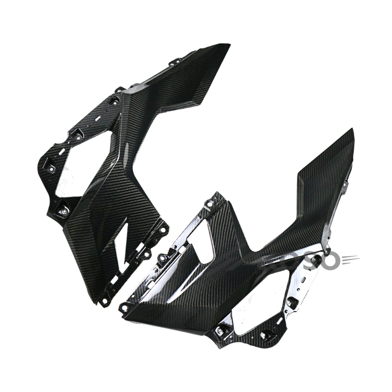 AKOSO 2018-2024 Kawasaki Ninja 400 Carbon Fiber Front Upper Side Panel Fairing Motorcycle