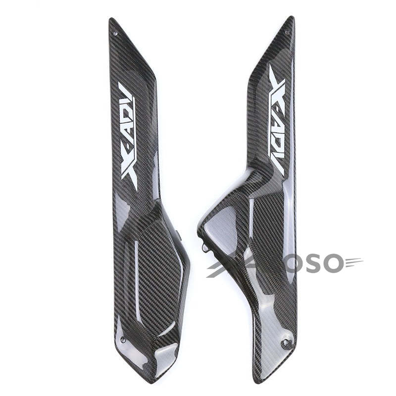 AKOSO 2017-2019 Honda XADV 750 Carbon Fiber Footrest Side Panels Side Trim Covers Motorcycle