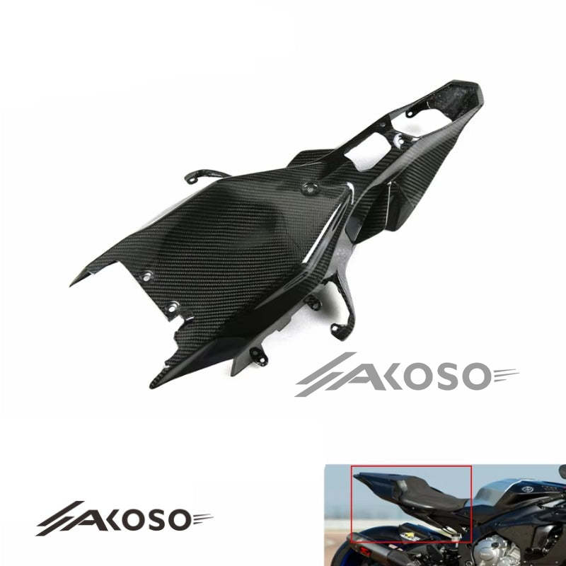 AKOSO 2015-2019 Yamaha YZF-R1 R1M Carbon Fiber Motorcycle Rear Tail Seat Under Cowl Under Tail Fairing