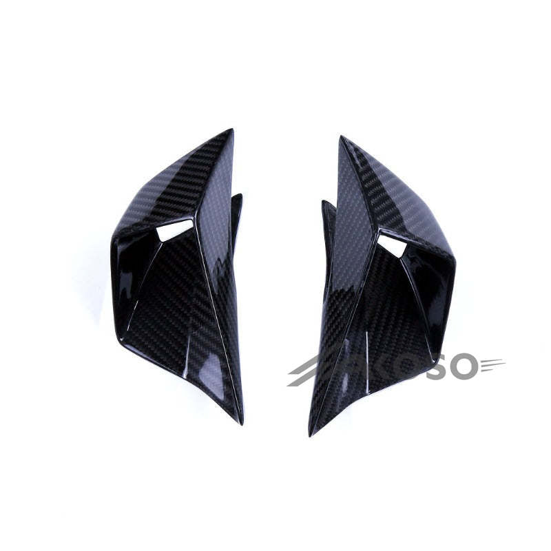 AKOSO 2019+ Honda CBR650R CB650R Carbon Fiber Fixed Wind Wing Flow Front Fairing Side Spoiler Winglet