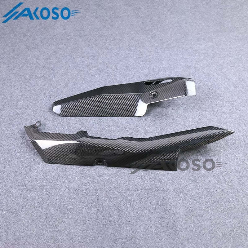 AKOSO 2015-2024 Kawasaki Ninja H2 H2R Carbon Fiber Motorcycle Exhaust Pipe Heat Shield Cover Fairing