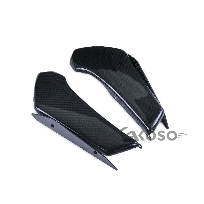 AKOSO 2015-2018 BMW S1000RR Carbon Fiber Motorcycle Front Side Winglet Wings Spoiler Fairing Cowl