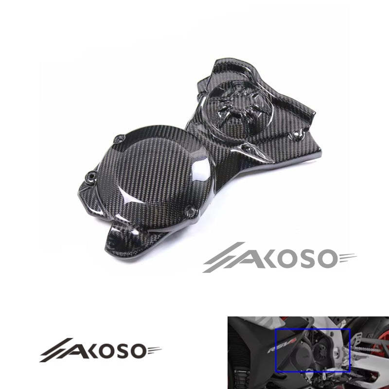 AKOSO Aprilia RSV4 2021+ Carbon Fiber Engine Hood Sprocket Cover Fairing