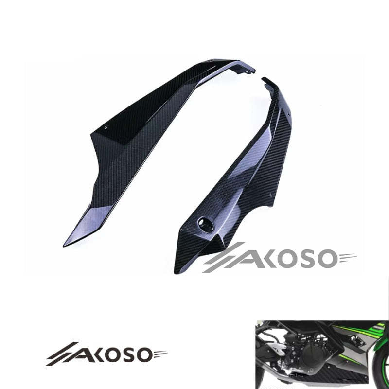 AKOSO 2018-2024 Kawasaki Ninja 400 Carbon Fiber Motorcycle Lower Bottom Belly Pan Fairing Kits