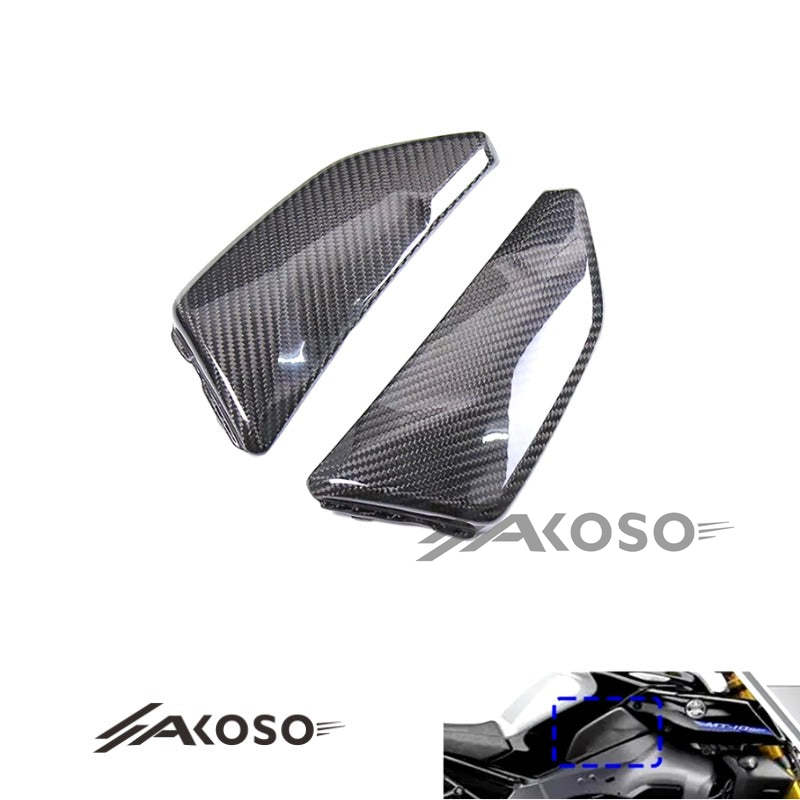 AKOSO 2022-2024 Yamaha MT10 FZ10 Carbon Fiber Gas Fuel Tank Side Panels Cover Fairing Motorcycle