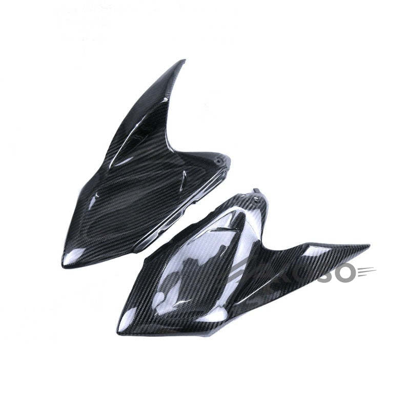 AKOSO 2014+ Kawasaki Z1000 Carbon Fiber Motorcycle Fuel Tank Side Panel Cover Fairings