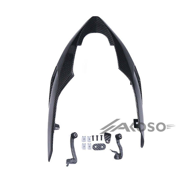 AKOSO 2016-2021 Triumph Street Triple 765 R/RS Carbon Fiber Lower Spoiler Side Panel Belly Pan With brackets