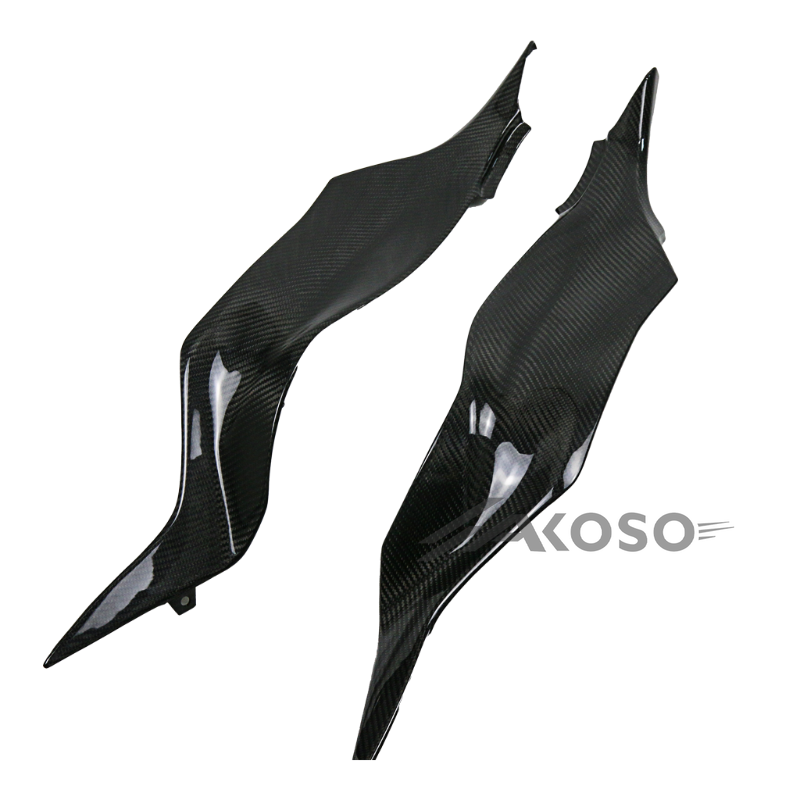 AKOSO 2019+ Kawasaki Ninja ZX-6R Carbon Fiber Fuel Tank Side Panels Motorcycle Fairing