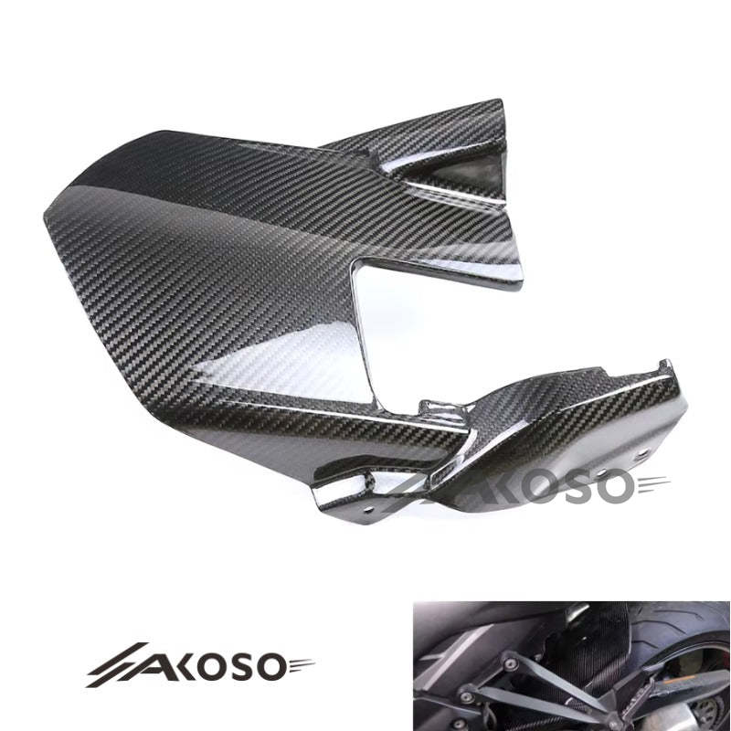 AKOSO 2014+ Kawasaki Z1000 Carbon Fiber Rear Fender Hugger Mudguard